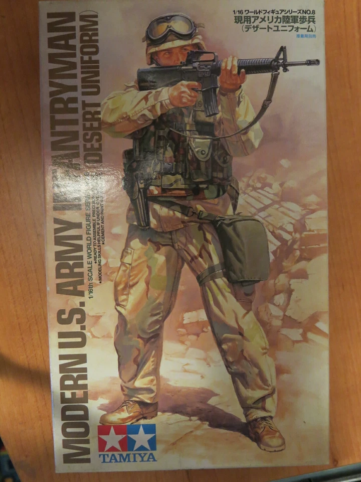 Tamiya 1/16 World Figure Series No.08 active US Army Infantry desert uniform - Immagine 1 di 1