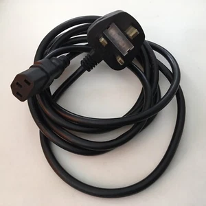 PC Desktop Monitor Power Cable IEC C13 Kettle Socket Connector UK Plug 2.4m - Picture 1 of 2