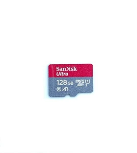Carte mémoire SanDisk - Ultra 128 Go microSDXC UHS-I classe 10 avec adaptateur - Photo 1 sur 2