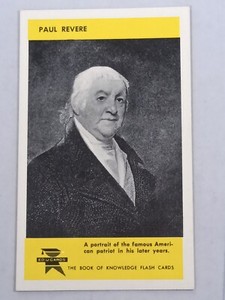 Paul Revere 1960 Book Of Knowledge Flash Card Ed-U-Cards # 51