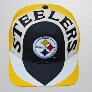 Vintage Pittsburgh Steelers Eastport Snapback Hat Team NFL Three Color Design - Picture 1 of 12