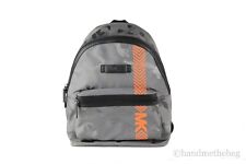 Michael Kors Kent Gray Nylon Large Backpack Camo Neon Orange 37F0LKNB2U FS