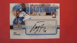 2009 10 IN THE GAME HEROES AND PROSPECTS  A-JM JOHN McFARLAND  AUTOGRAPH *