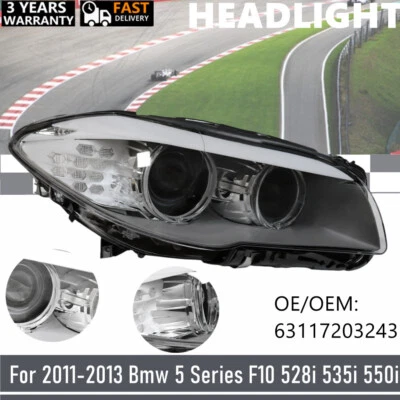 Xenon Headlight Passenger Right Side For 2011 2012 2013 BMW 528i 528i xDrive — 第 1/4 张图片