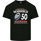 50 Jahr Hochzeitstag 50th Rugby Herren Baumwolle T-Shirt