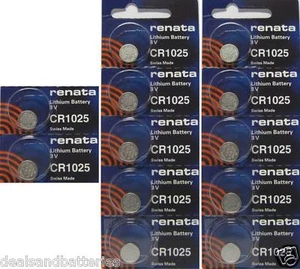 12 Renata CR1025 1025 3V Lithium Coin Batteries - Picture 1 of 1