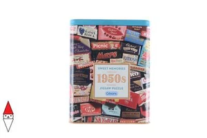 VINTAGE 1950S GIBSONS OBJECTS PUZZLE SWEET MEMORIES GIFT TIN 500 PCS - Picture 1 of 4