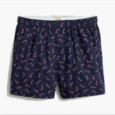 J.Crew Candy Cane Print Boxers Mens XL - Image 1 of 4