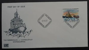 1977 Finland Winter Sea Connection FDC ties 0.9Mk Stamps cd Helsinki - Bild 1 von 2