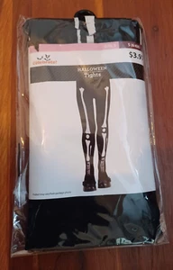 Girl's Black Skeleton Tights Size S (6/6X) Halloween - Picture 1 of 2
