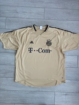 Camiseta de fútbol Bayern Munich Adidas 2004 vintage dorada talla 2XL XXL Foto 1 de 4