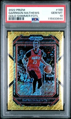 2022 Panini Prizm #188 Garrison Mathews Gold Shimmer FOTL Prizms /10 PSA 10 - Image 1 of 2