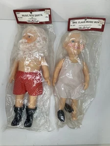 Santa & Mrs. Clause Fiber Crafts Puppen Vintage Basteln - Bild 1 von 6