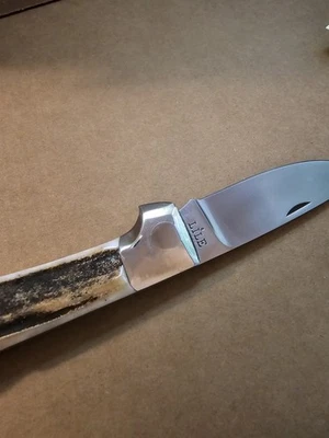 Jimmy Lile (Dot) Locking Folder Pocket Knife With Stag Scales - Image 1 of 4