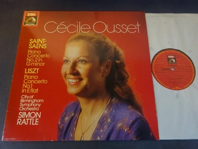 NM SAINT-SAENS / LISZT - PIANO CONCERTOS LP, Rattle, Cecile Ousset, EMI ASD 4307 - Image 1 of 4