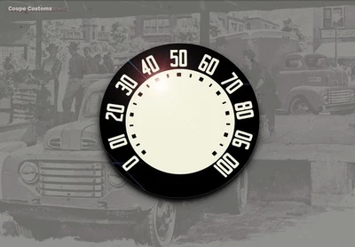 Ford F-1 Truck 1948 1949 1950 Speedo Gauge Resto Set Cabeza Plana Pegatina Pickup F1 Foto 1 de 4