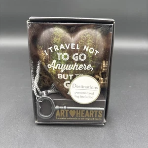 DEMDACO Kunst Herz Skulptur Schlüssel hängend Ich reise nicht überall hin Bäume PNW - Bild 1 von 8