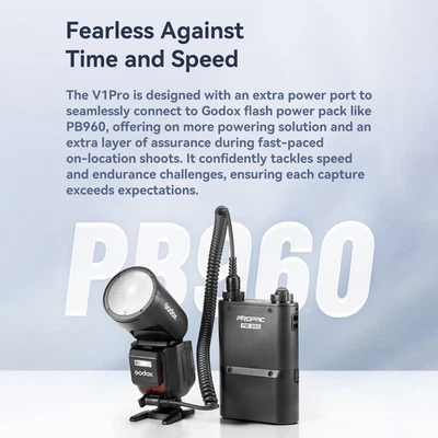 GODOX V1 PRO O 2.4G Wireless Camera Flash 1/8000s HSS 1.3s Recycle Time YOIN - Image 1 of 4