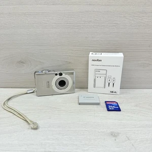 Canon Digital Camera IXUS 40 4.0MP Silver Tested New Charger & Memory Card Y2K - Picture 1 of 12