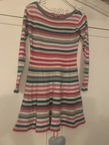 Joules Girls Fine Knit Striped Dress 9-10 Yrs - Picture 1 of 7