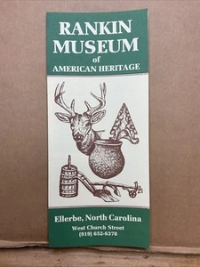 Folleto de viaje vintage Rankin Museum of American Heritage Ellerbe NC B9 - Imagen 1 de 10