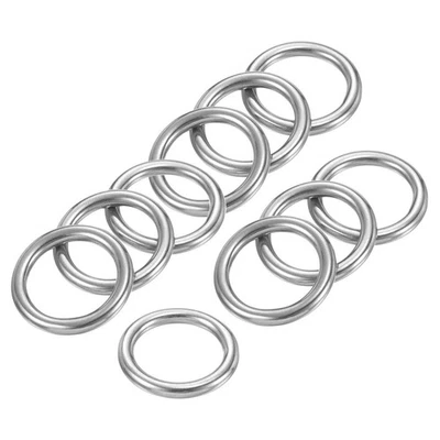 20mmx28mm Dia Metal O Ring Stainless Steel Seamless Welded O-Ring for DIY 20pcs - Image 1 of 4