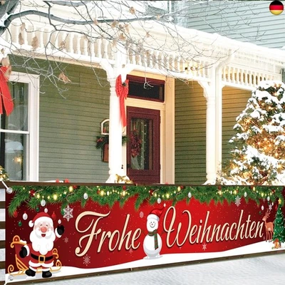 Frohe Weihnachten Banner, Weihnachtsbanner Outdoor Indoor, Merry Christmas - Bild 1 von 4