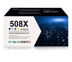 508X Tonerkartuschen Set, 4er Pack (1 Schwarz/1Cyan/1Magenta/1Gelb) Ersatz - Bild 1 von 6