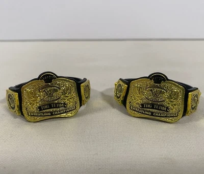 WWE Smackdown Tag Team Title Championship Belt Set Of 2 Mattel  Elite Modern era - Image 1 of 3