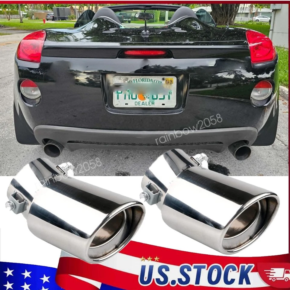 Stainless Steel 2PCS Exhaust Pipe Tip Muffler For 2008 Pontiac Solstice GXP Foto 1 de 4