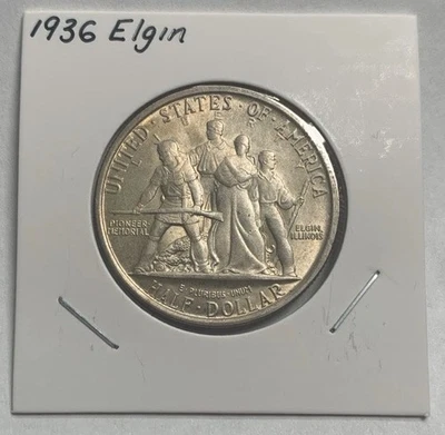 1936 Elgin Silver Commemorative Half Dollar - Image 1 of 2