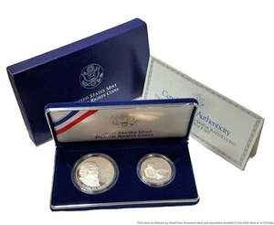 1993 S Bill of Rights Proof Silver Dollar Half Dollar Coin Set Box COA - Picture 1 of 6