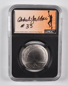 MS70 2020-D Basketball HOF 50c NGC Kareem Abdul Jabbar Signed #33 *1958 - Picture 1 of 5
