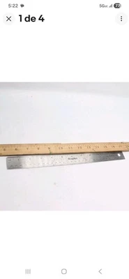 24 PIECES Staples Standard Imperial/Metric Scales Ruler Metal 12" ST51887 - Image 1 of 4