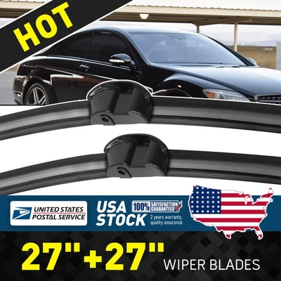 New Premium 27"+27" Front Windshield Wiper Blades For Mercedes-Benz S430 01-06 - Изображение 1 из 4