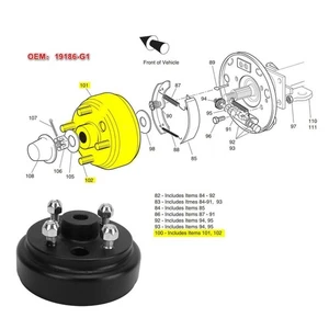 Brake Drum Hub Assembly 2pcs Automotive Replacement Brake Drums With Star - Picture 1 of 12