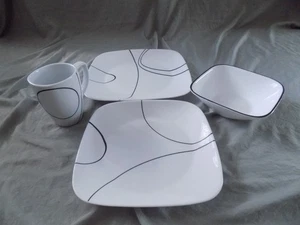 Corelle Simple Lines Speiseteller ~ Mittagsteller ~ Becher ~ Müslischale SIE WÄHLEN - Bild 1 von 15