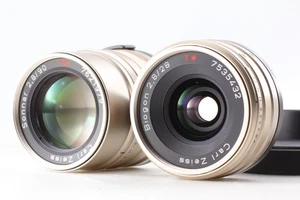 [Exc+5] 2 lentes Contax Carl Zeiss T* 28 mm 90 mm lente para G1 G2 de JAPÓN - Imagen 1 de 8