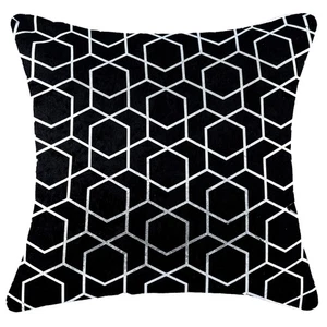 6 Pack Cushion Covers Black Metallic Velvet faulty SECONDS £42 55 x 55 cm - Picture 1 of 5