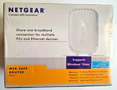 Router seguro web con cable Netgear RP614 100 Mbps 4 puertos 10/100 ¡NUEVO EN CAJA! Foto 1 de 4