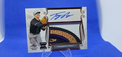 Tommy Troy 2023 Leaf Trinity XRC Rookie diamondback team logo Patch Auto # 17/99 - Image 1 of 4