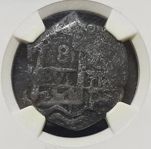 1754 P C Bolivien 8 Reales Silbermünze NGC XF Details Sea Salvage - Bild 1 von 6