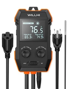 WH2408 Temperature Controller 10A 1200W, Digital Thermostat Controlled Outlet... - Picture 1 of 8