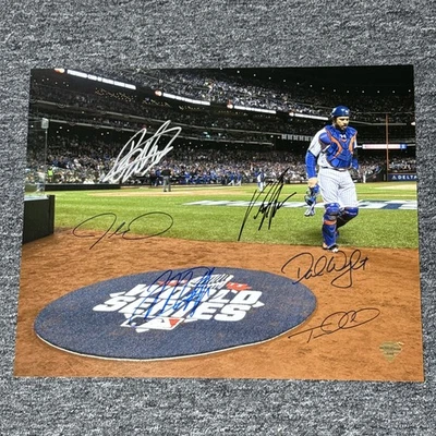 2017 年纽约大都会队照片亲笔签名(阅读)20 x 16 迷你海报签名真品证明全息图 — 第 1/4 张图片