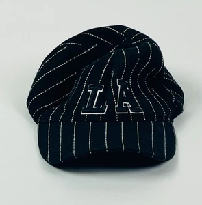 Los Angeles Nadelstreifen Baseball Cap schwarz & weiß verstellbar Mütze MLB - Bild 1 von 7