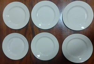 6 Platos Llanos Loza Blanco / Marfil Luneville O Sarreguemines De 23 CM - Imagen 1 de 7