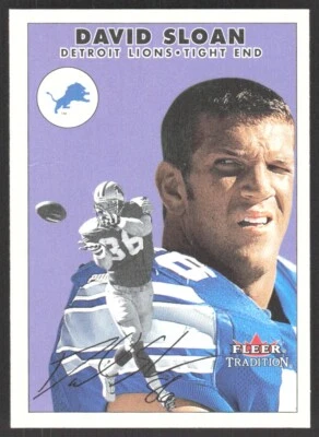 2000 Fleer Tradition David Sloan Detroit Lions #185 - Image 1 of 2