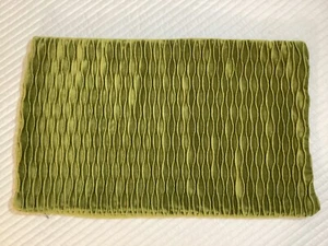 Mid-Century Modern Avocado Green Burnout Velvet Decor Pillow Cover  12x 19”  EUC - Picture 1 of 7