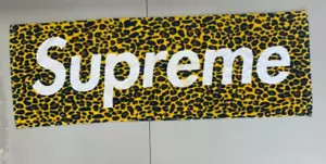 Asciugamano Supreme Leopard 2009 (esclusiva Giappone) 16" x 46 1/2" scatola stampa logo - Foto 1 di 6