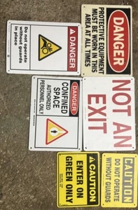 Lot of 6 Industrial Signs, Garage Wall Art, Man Cave - Picture 1 of 16
